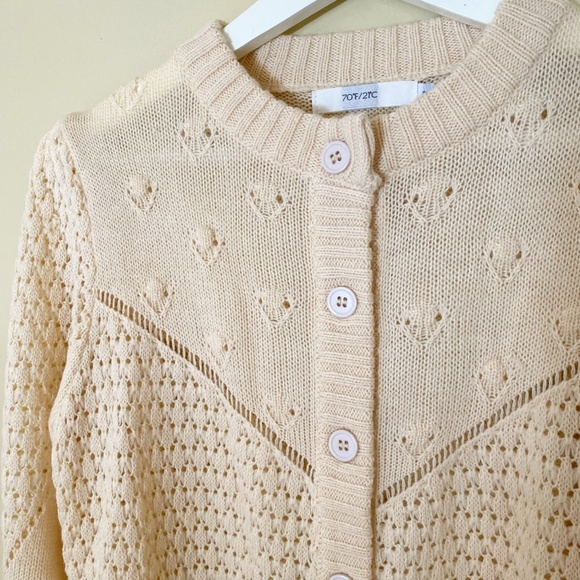 70/21 Hollow Out Cardigan Size S - Picture 3 of 8